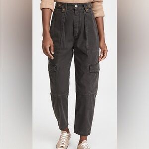 Agolde Mila Utility Pants Faded Black High Rise
